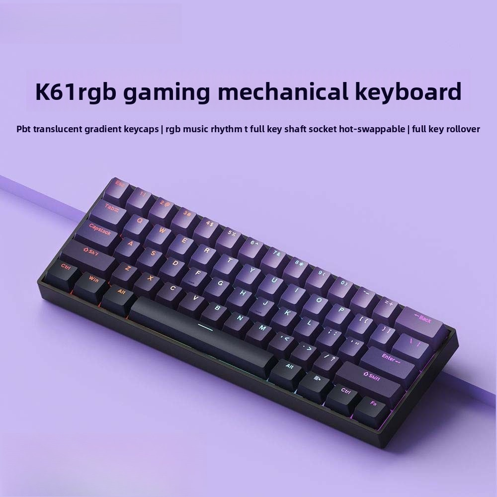 Gaming Keyboard And Mouse Combo - 60%ワイヤレスBluetooth 2.4Gメカニカルキーボード RGB ゲーミング有線コンピューター モバイルフォン ミニキーボード