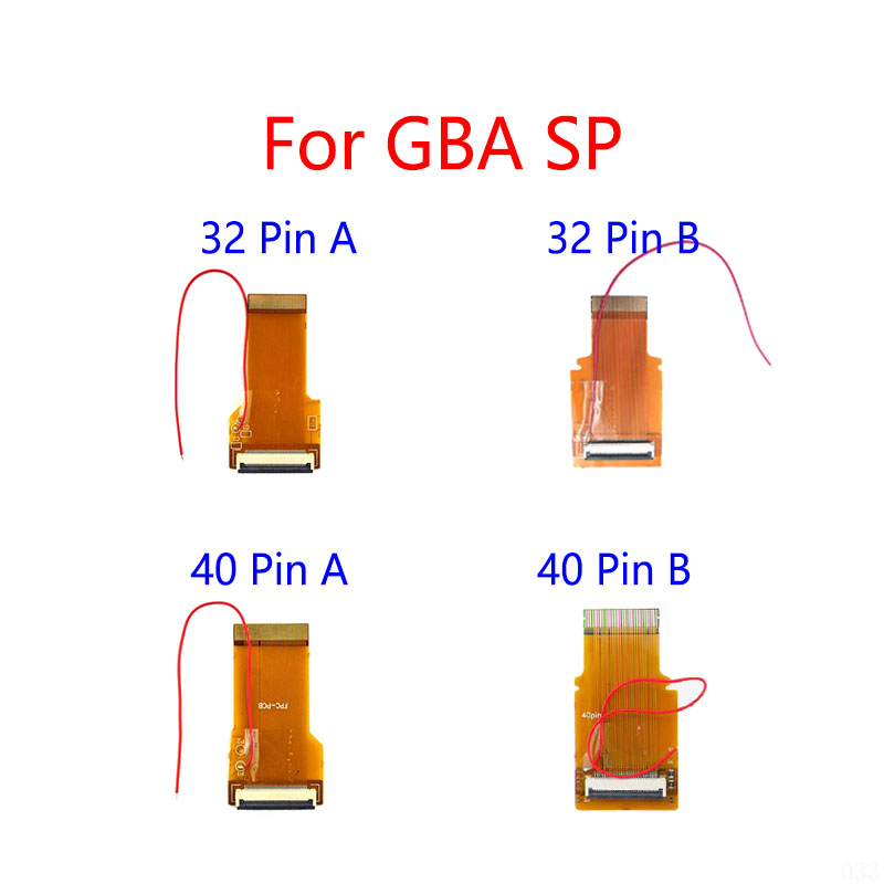 Film Switch Mod - バックライト付きLCDケーブル用リボン,gba sp用,32ピン,40ピンケーブル,101