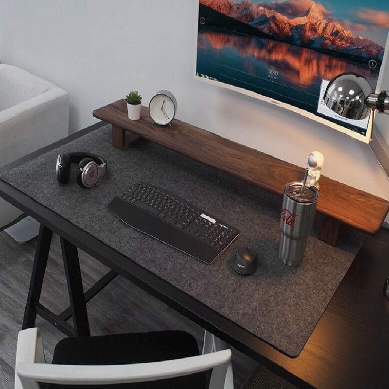 Gaming Keyboard And Mouse Pad - 80 センチメートル × 40 センチメートルダークグレー大型ゲーミングマウスパッドコンピュータデスクマットテーブルキーボードウールフェルトラップトップデスク滑り止めデスクパッドマウスパッド