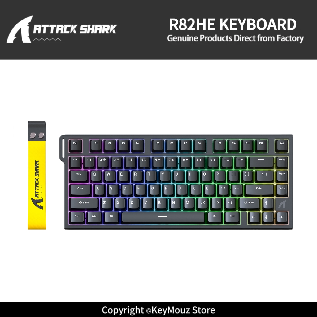 Gaming Keyboard Mini Mechanical - ATTACK SHARK R82HE ホットスワップ対応 マグネティックスイッチ 有線メカニカルキーボード