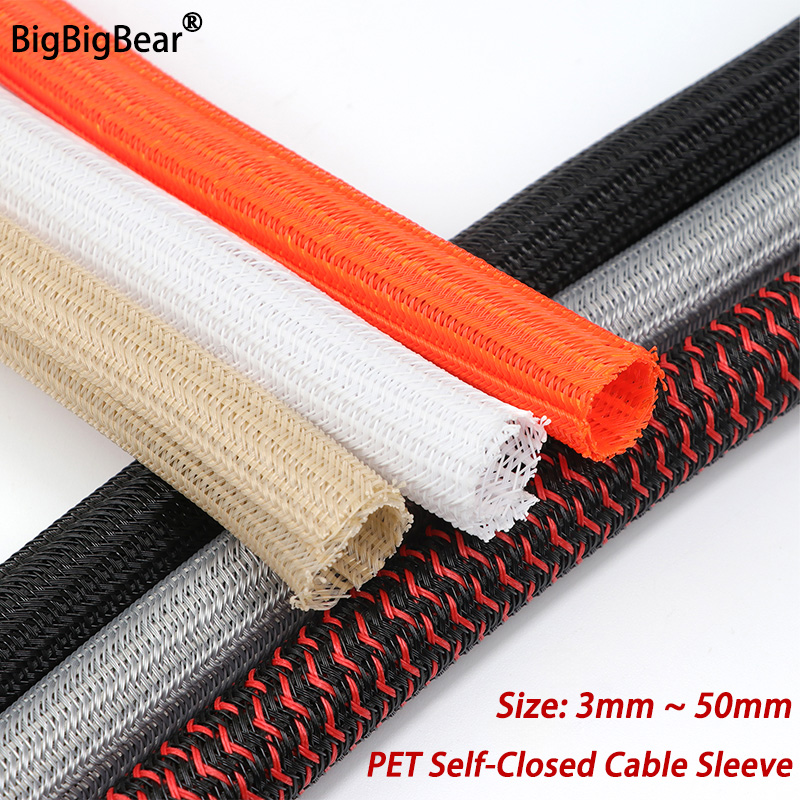 Coiled Usb Cable - 3/5/10m PET ケーブルスリーブ セルフクローズド 3mm-50mm 柔軟な耐摩耗性編組絶縁スプリット