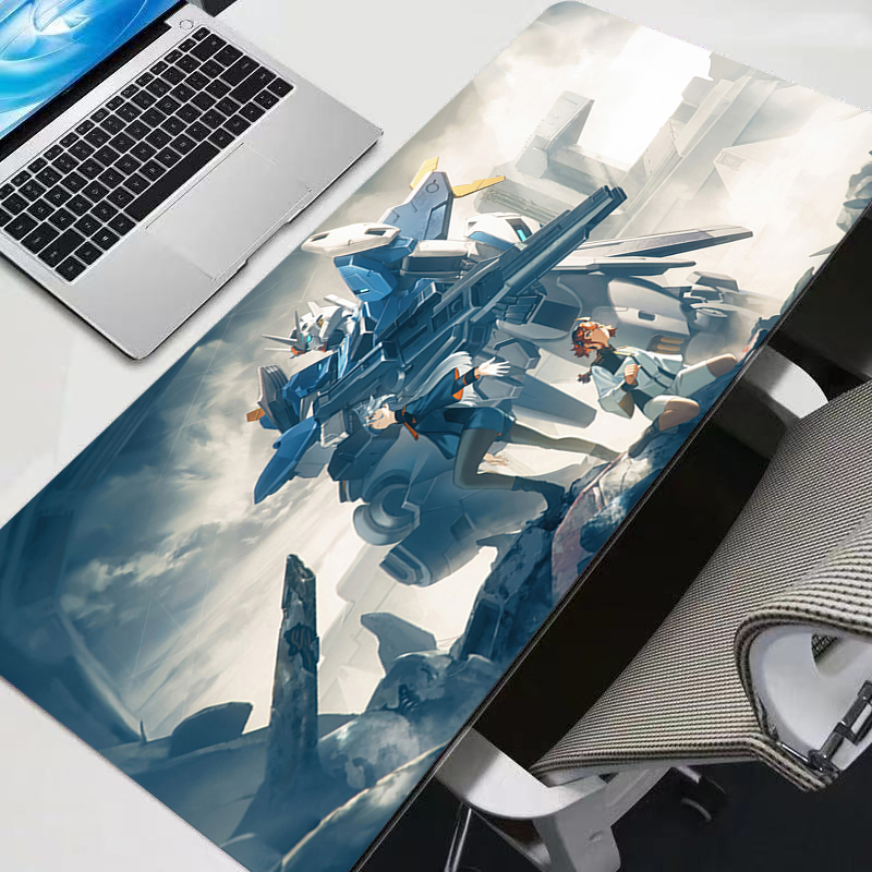 Gaming Keyboard And Mouse Mobile - 大型マウスパッド機動戦士ガンダムオフィス新しいコンピュータデスクマットテーブルキーボードラップトップカーペットアクセサリーゲームマウスパッド