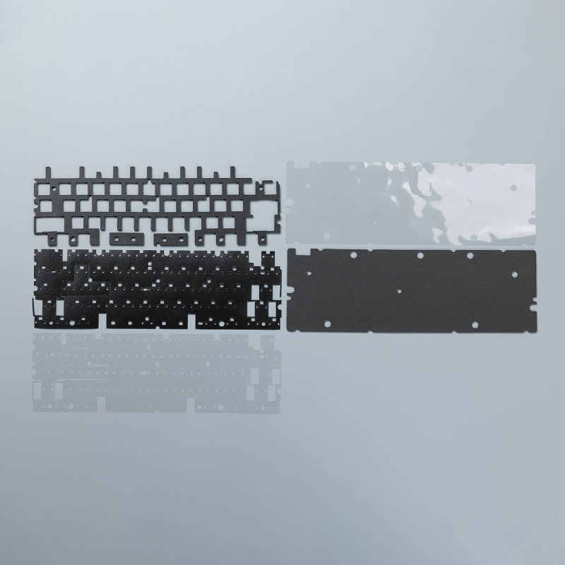 Film Switch Mod - Wooting60HE V1 V2キーボード用サウンドパッケージ、カスタマイズされたポロンスイッチプレート、フォームPET音響モッドフィルム（キーボードアクセサリー用）