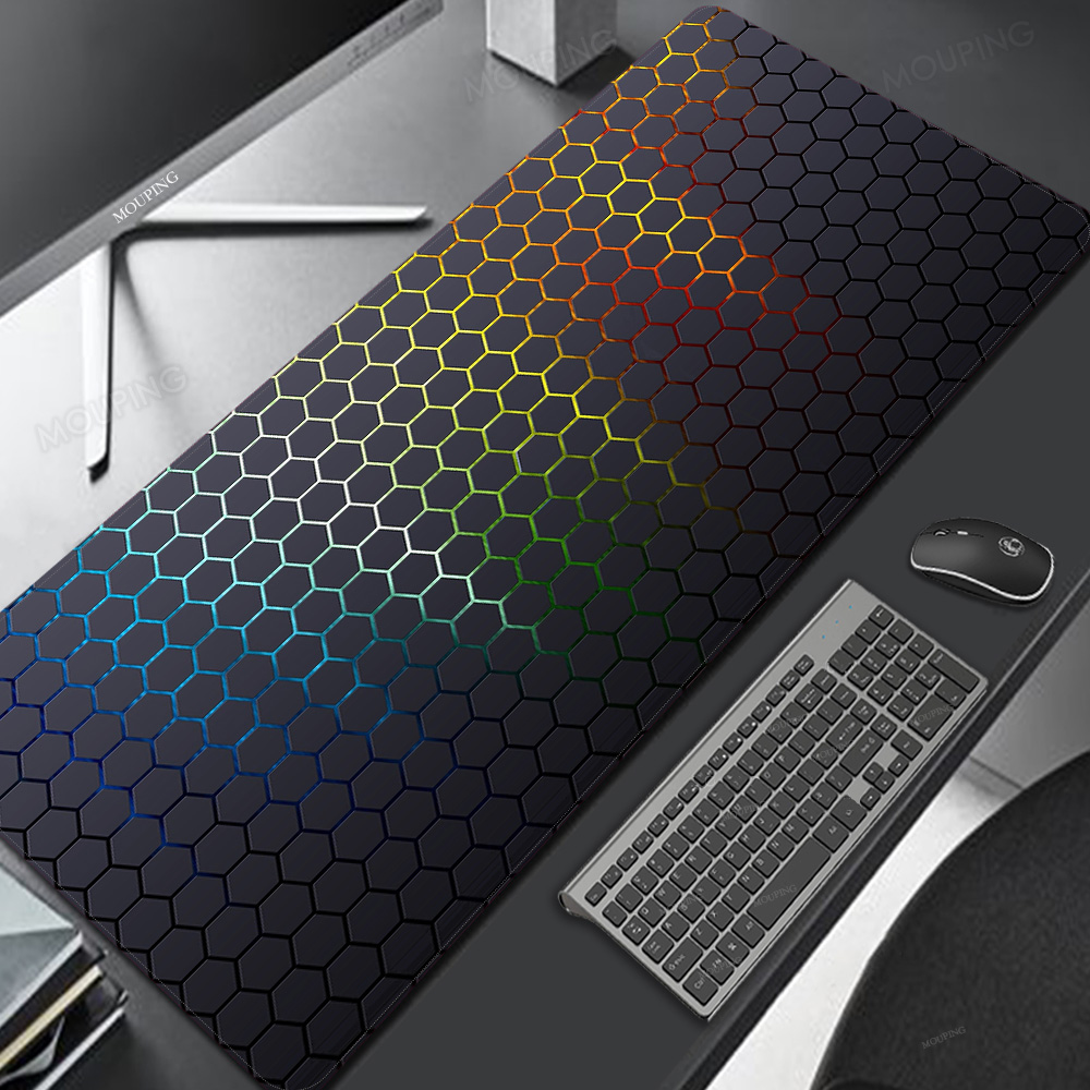 ピンクの格子マウスパッドかわいいかわいいマウスパッドデスクマ - Gaming Keyboard And Mouse Combo のレビューと価格
