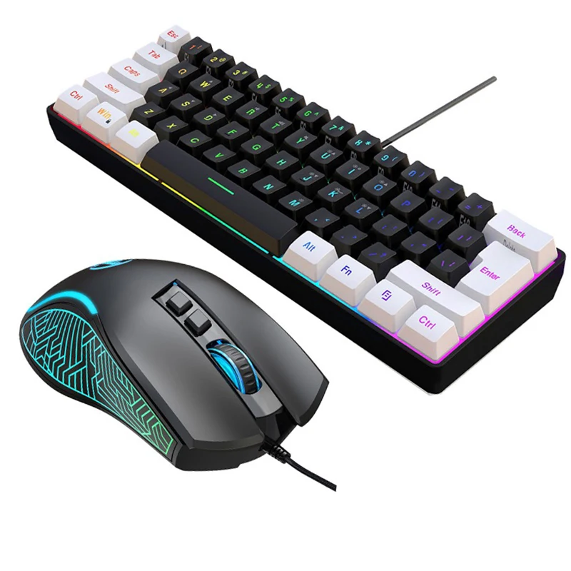キーボードとマウス 60% コンピューターゲームコンボキット - Gaming Keyboard And Mouse Combo のレビューと価格