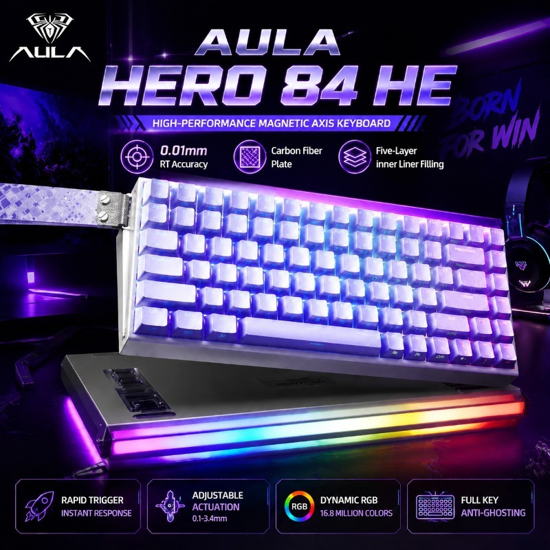 AULA HERO84 磁気式ゲーミングメカニカルキーボード - Gaming Keyboard Magnetic Switches のレビューと価格