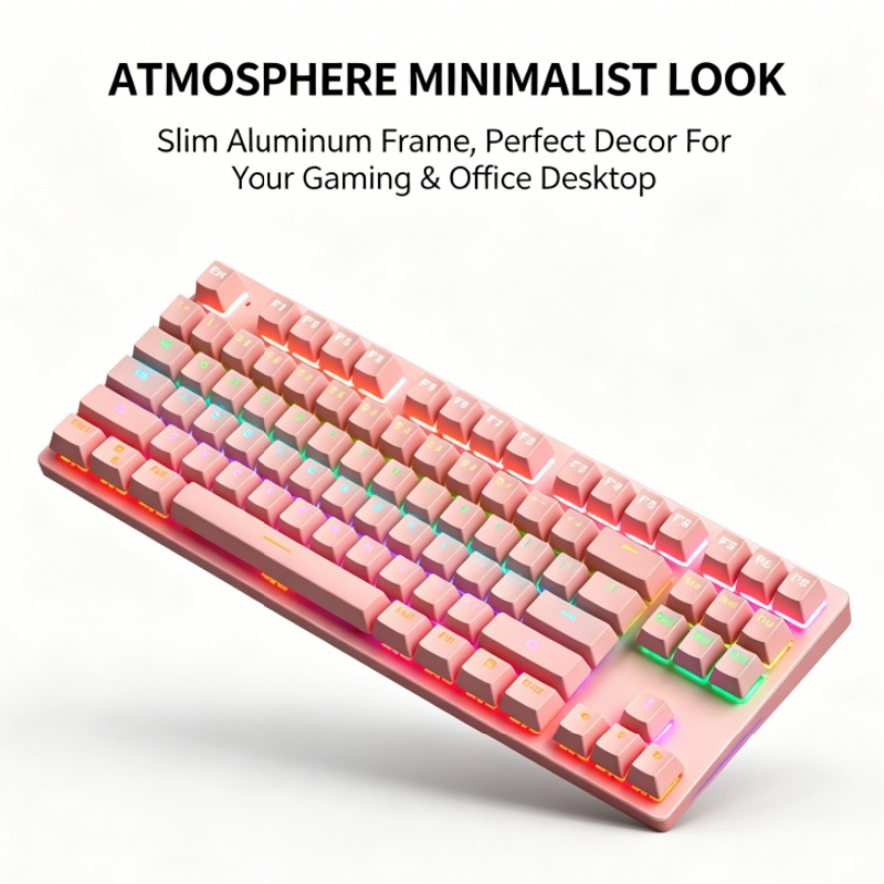 BAJEAL K300 87キー有線メカニカルキーボード、ブ - Gaming Keyboard K300 のレビューと価格