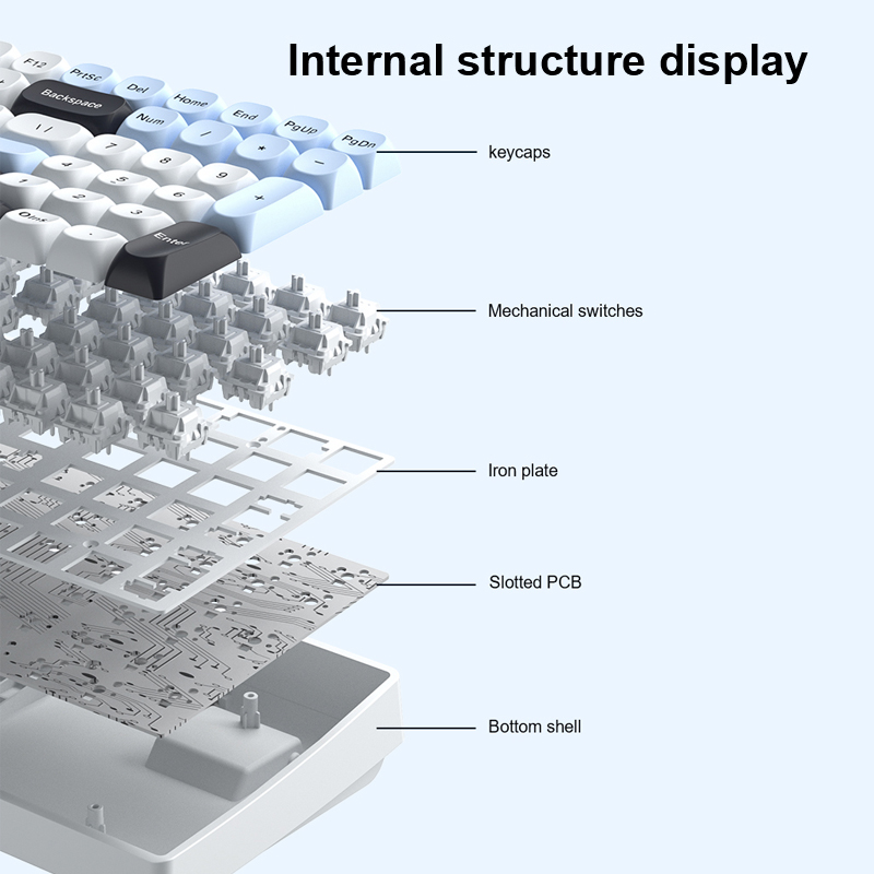 AULA S100Pro ワイヤレスメカニカルキーボード、3 - Gaming Keyboard Hot Swappable のレビューと価格