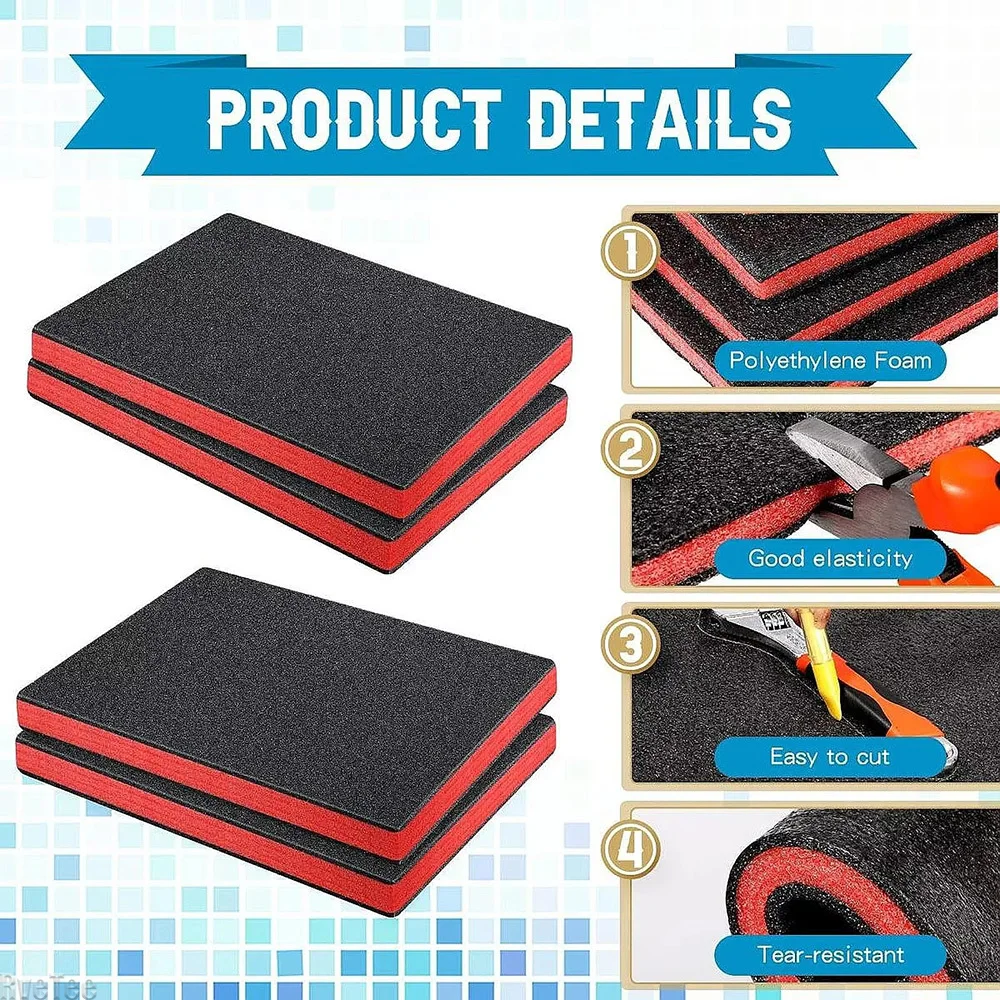 4 個ツールボックスフォームインサートパッキングフォームパッ - Polyurethane Foam Sheet のレビューと価格