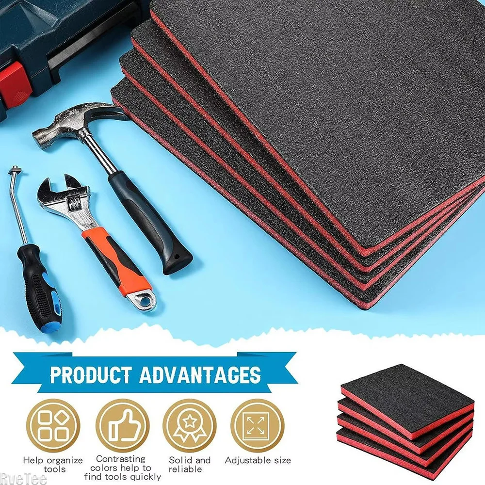 4 個ツールボックスフォームインサートパッキングフォームパッ - Polyurethane Foam Sheet のレビューと価格