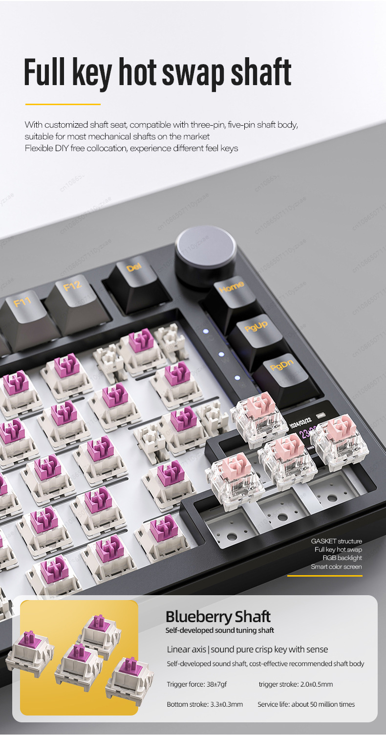 2024年新型AL66メカニカルキーボード アルミ合金製多機 - Gaming Keyboard Hot Swappable のレビューと価格