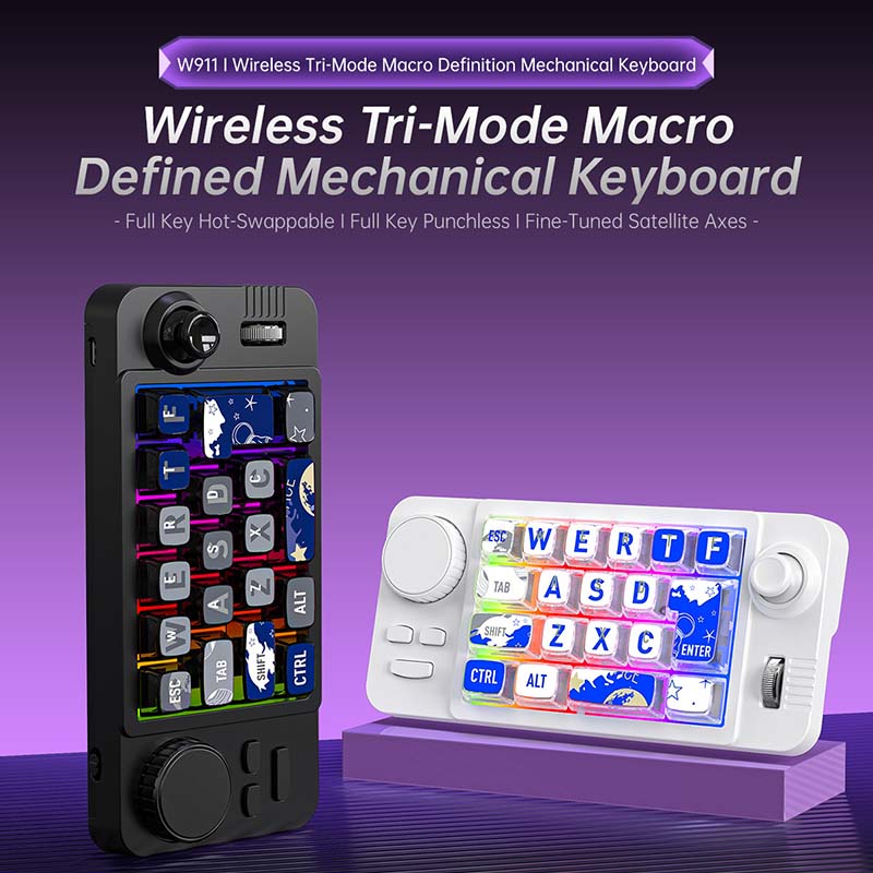 ゲーミングキーボード W911 ワイヤレス トリプルモード  - Gaming Keyboard Mechanical のレビューと価格