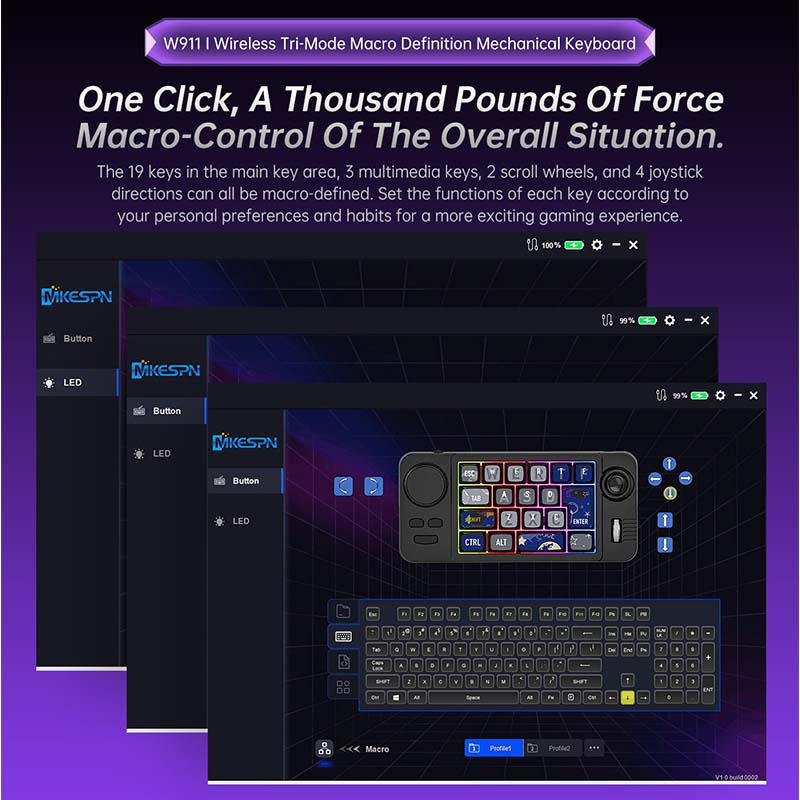 ゲーミングキーボード W911 ワイヤレス トリプルモード  - Gaming Keyboard Mechanical のレビューと価格